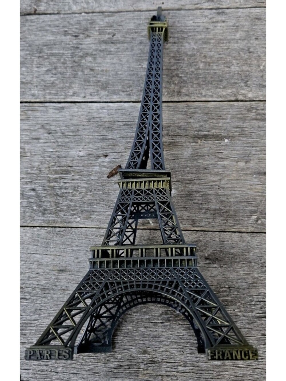 Eiffel Tower Desk Black Gunpowder Gray Statue Figurine Decor 13"X5"